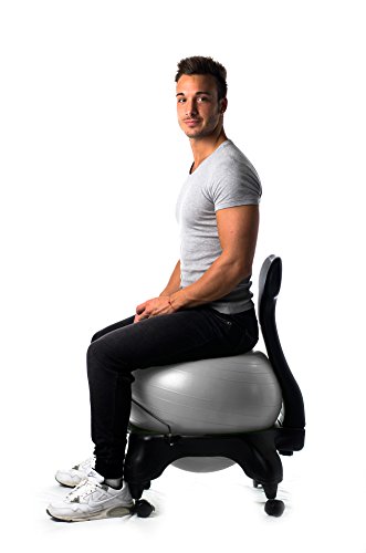Kikka-Active-Chair-grigia-sedia-ergonomica-con-pallone-gonfiabile