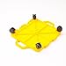 Cosom Scooter Board, 16 Inch Children's Sit & Scoot Board with 2 Inch Non-Marring Nylon Casters & Safety Guards for Physical Education Class, Sliding Boards with Safety Handles, Yellow