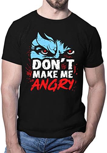 Moonfy Don't Make Me Angry Black Men's Cotton Half Sleeve T-Shirt