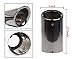 Titanium Black Chrome Slip-on Steel Muffler Exhaust Tips Finishers Fits for 2009-2015 Audi A4 A5