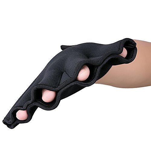 LAFEINA Swim Training Gloves, Webbed Aquatic Swimming Gloves for Men Women Children Aquatic Fitness Water Resistance Training (Black, Large)