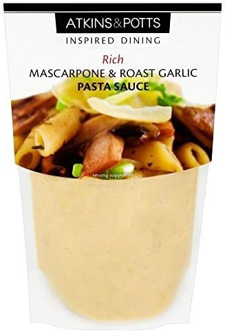 Atkins & Potts Mascarpone & Roast Garlic Pasta Sauce (350g) by Atkins and Potts