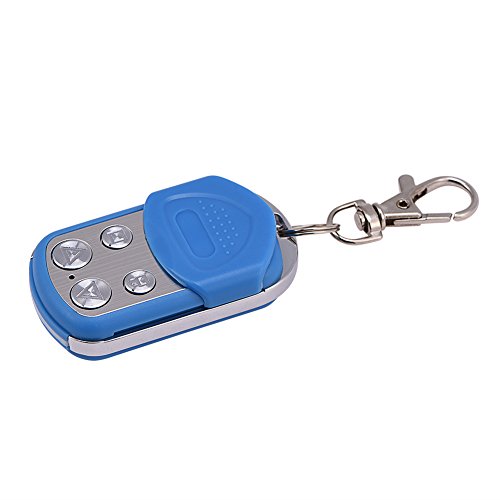 Delaman Car Alarm, Portable 433.92MHz 4 Channels RF Wireless Remote Control Duplicator for Garage Doors Gates Cars Alarm Systems (Blue)