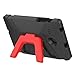 Samsung Galaxy Tab E 8.0 Case by KIQ (TM) Snug Kids Proof Shock Absorbant Foam Bumper Child Case for Samsung Galaxy Tab E 8.0 T377 - Black / Red Kickstand