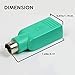 2-Pack RocketBus USB to PS/2 PS2 Adapter for Newer New USB Mouse or Keyboard to Older Old Legacy Computer PS/2 Port