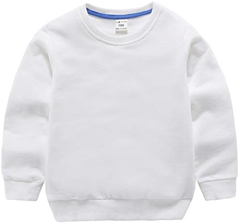 ALLAIBB Little Kids Long Sleeves Pure Color Pullover Thin Sweatshirt Top Clothes