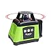 Huepar Electronic Self-Leveling Rotary Laser Level Kit -360 Horizontal Laser Beam Interior/Exterior Rotating Laser Level Tool, Receiver, Protective Glasses, Alkaline Battery, Hard Case Kit RL200HR