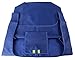 Dark Blue Reusable Grocery Bags 8 Pack Bulk Folding Convenient with Little Attached Pouch Durable Shopping Totes Machine Washable Solid Color