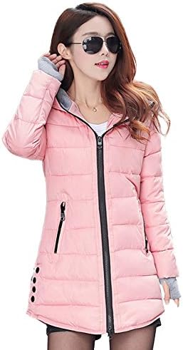 ANAFESTA Long Jacket Women Winter Hooded Cotton Outwear Light Coat With Zipper Pocket