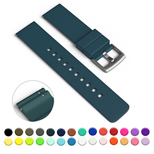 GadgetWraps 14mm Silicone Watch Strap / Band with Quick Release Pins (Sherpa Blue, 14mm)