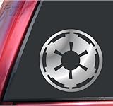 Star Wars Galactic Empire Imperial Crest Vinyl Decal Sticker (4 Inch, Shiny Chrome)