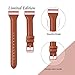 Mornex Leather Band Compatible for Fitbit Charge 4 and Charge 3 Smart Watch Wristband for Women and Men(Brown and Pink Connector)