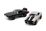 Jada Toys Fast & Furious 1:32 Twin Pack - '67 Chevy Camaro Off Road, '70 Dodge R/T Off Road, Silver/Black