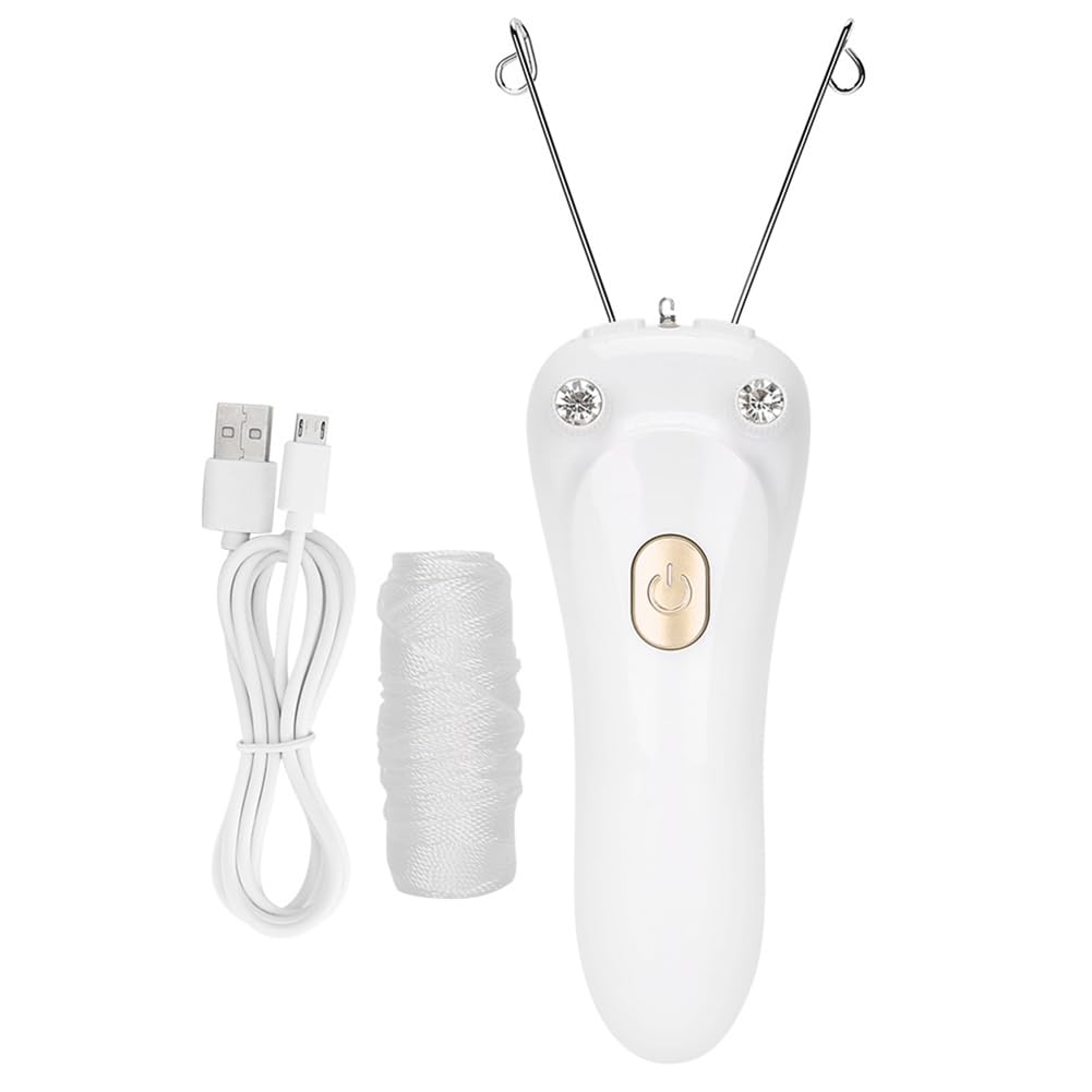 Joyzan Electric Threading Hair Removal Epilator, USB Charging Cotton Thread Epilator Facial Hair Remover Shaver Face Pull Surface Device Physical Removal Tool Portable Trimmer for Women Arms and Legs