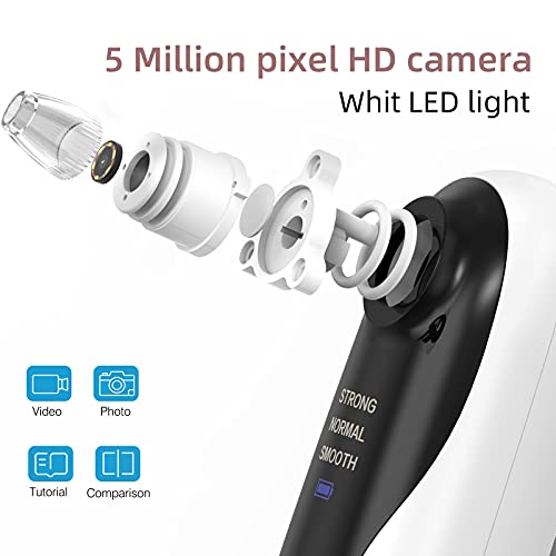 Blackhead Remover Vacuum Pore Cleaner with Camera, VITCOCO Facial Suction Pore Cleaner, Blackhead Extractor Tool Kit for Nose
