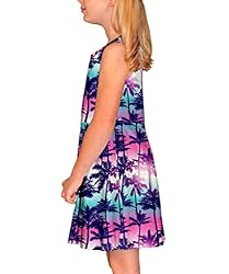 Remimi Girl's Tropical Beach Tank Dress Summer