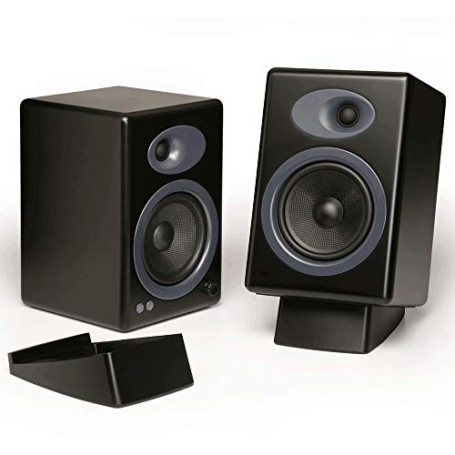 Audioengine DS2 Desktop Speaker Stands, Vibration Damping Tilted
