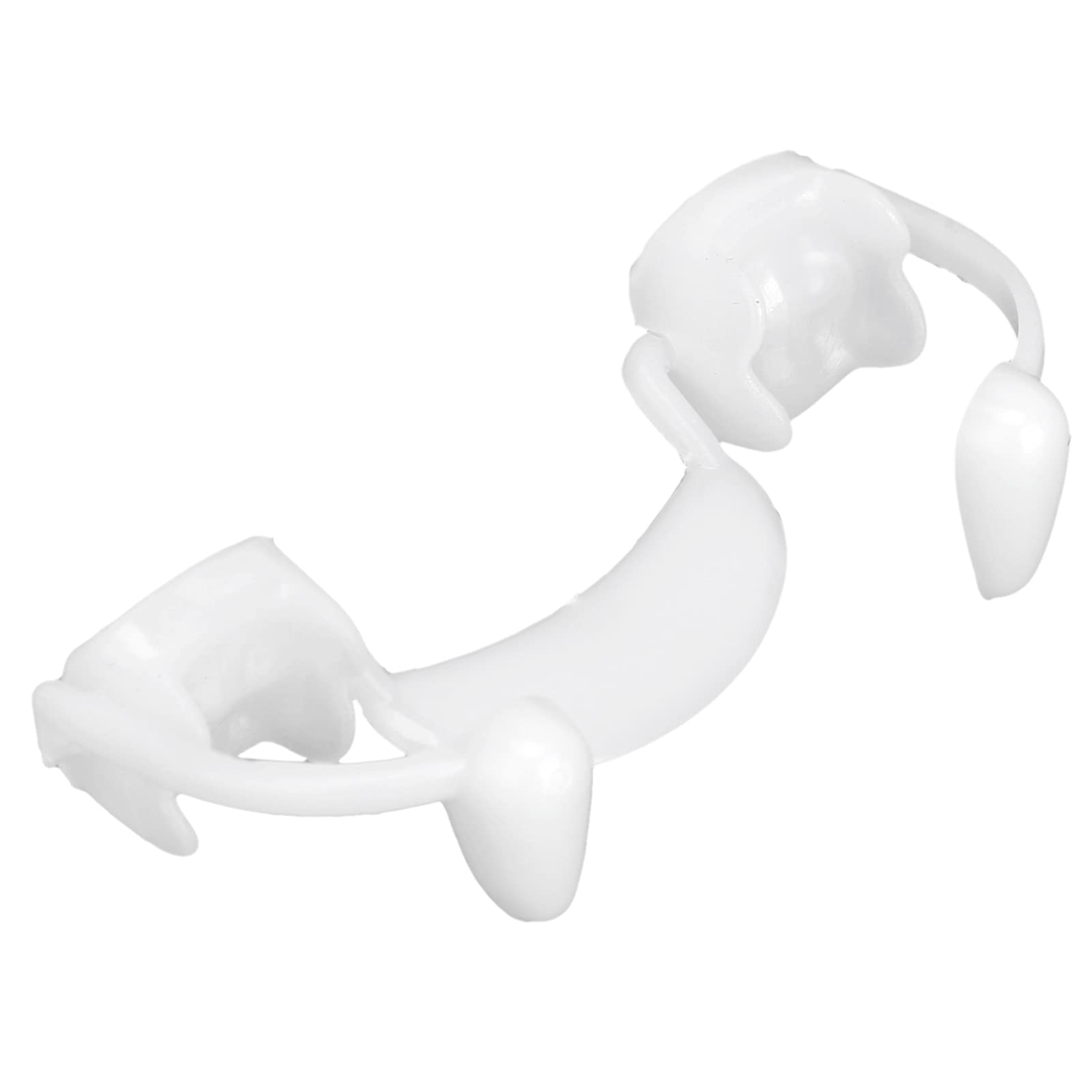 AUNMAS Retractable Teeth Fangs, 3.1x3.1x1.1in Halloween Party Cosplay False Tooth Props Party Costume Favors Dress Up Decorations Accessories(White)