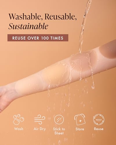 Bare Babe Reusable Silicone Nipple Covers - Waterproof, Nude, 4 Shades - Sticky Breast Stickers for Strapless Dress