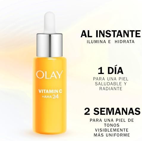 Vitamin C + AHA Sérum Facial Iluminador Antimanchas, 40ml