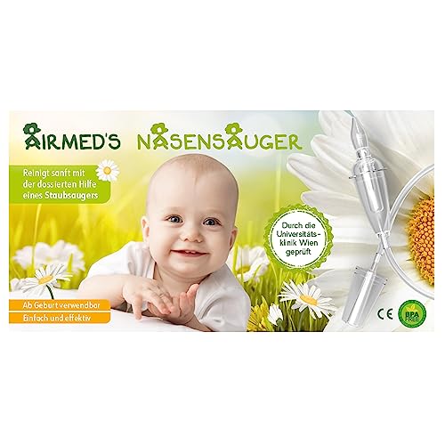 Airmed's Vac Nasal Aspirator Baby. Incl. 2 Suction Heads and Cleaning
