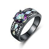Barzel Black Rhodium Plated Created Topaz & Created