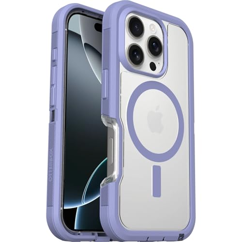 OtterBox Defender Series XT Hülle für iPhone 16 Pro, Transparent/Lila