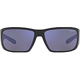 ARNETTE Man Sunglasses Matte Black Frame, Dark Grey Lenses, 64MM