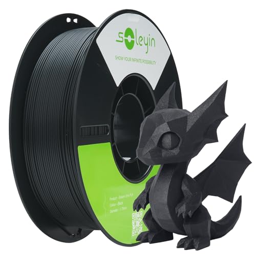 Creality Filamento Soleyin Ultra PLA 1,75 mm para Impressora 3D, Velocidade de 300 mm/s, Resfriamento e Modelagem Rápidos, Bobina de 1kg (2,2lb), para Creality Ender K1, K1C Series (Preto)