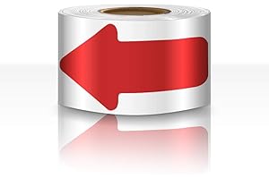 Arrow Floor Sign Tape 2"×4" Arrow Floor Marking Sticker 200 PCS Arrow Decal Tape Red