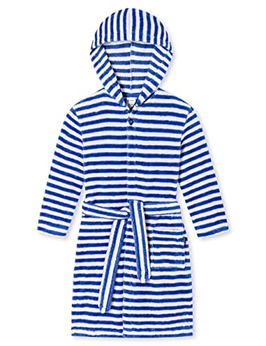 Schiesser Jungen Bademantel Bademantel, dunkelblau gestreift, 92
