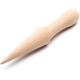 Fox Run Wooden Pizzelle Roller, Krumkake Pastry Tool, Waffle Ice Cream Cone Roller, 8.25 inches, Beechwood