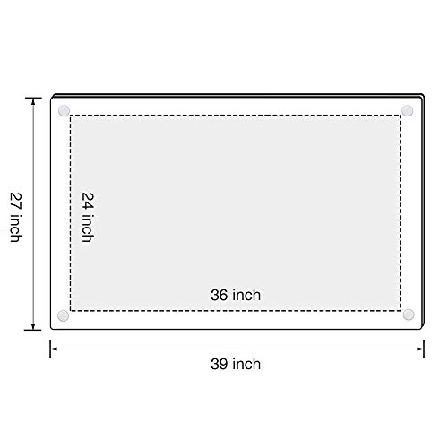 NIUBEE 24x36 Acrylic Wall Mount Poster Frame, Clear Floating Frameless Photography Picture