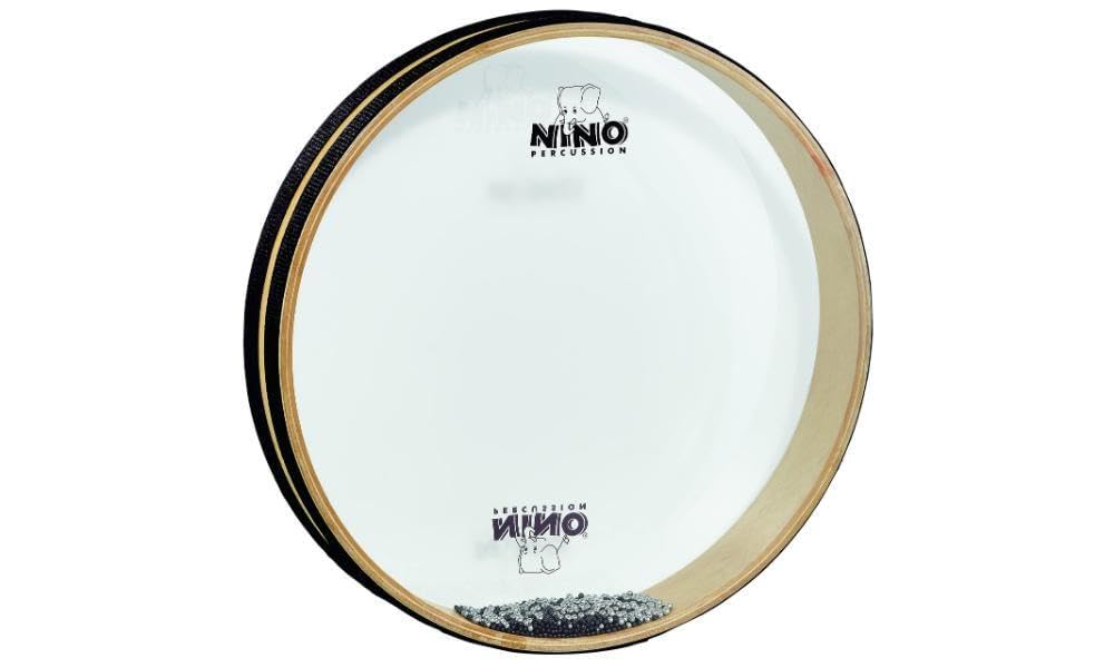 Nino Percussion Sea Drum Instrument - Large Hand drum for Children from 5 Years - Diameter 12 inch (ca. 30 cm) - Siam Oak, Natural (NINO35)