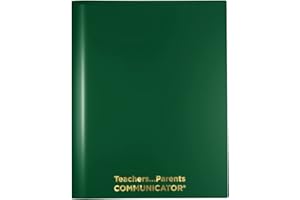 NICKY'S FOLDERS Nicky's Folder® English Communicator, Parent-Teacher Folder, Patented Tear-Resistant, Flexible Plastic, 2 Inside Pockets, 2 Exterior Sleeves, Letter Size Paper, Single Color (24 Pack) (Green)