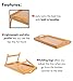 BirdRock Home Bamboo Lap Desk Bed Tray | Handles | Foldable Breakfast Serving Tray | Pull Down Legs | Laptop Stand | Natural