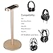 Headset Hanger Gaming Headphone Stand Znoble Aluminum Earphone Mount Hanger with leather Flexible Headrest for All Headphones Sizes-Gold