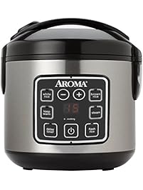 Aroma Housewares ARC-914SBD 8-Cup (Cooked) Digital Cool-Touch Rice Cooker and Food Steamer with Stainless Steel Exterior, Silver