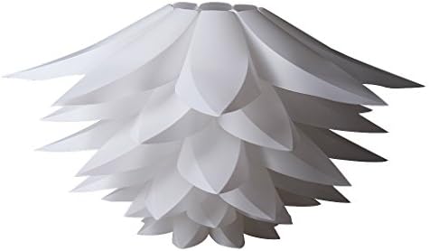 Ceiling Pendant Lights DIY Lotus Chandelier IQ PP Pendant Lampshade Ceiling Room Decoration Lotus Flower Lamp Shade Kit Chandelier 53CM/21Inch Diameter (White)