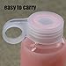 Bonison Summer Sale Novelty Durable Glass Water Bottle with Colorful Soft Silicone Sleeve (9 Ounce, Peach)