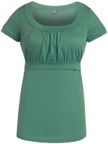 Milk Nursingwear Women's Empire Scoop Neck Nursing Top-S-Emerald