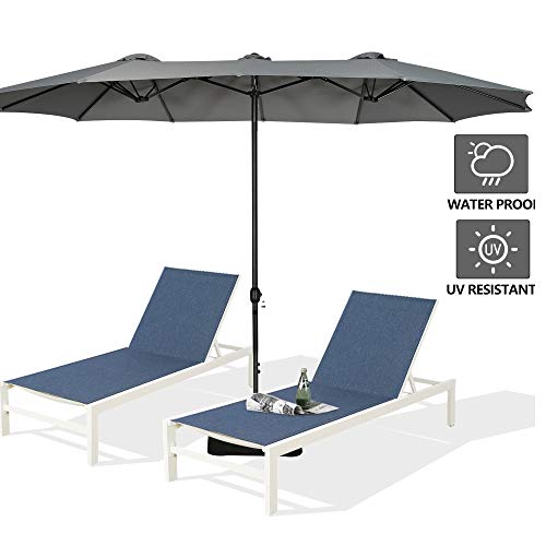 Patio Tree 15 Ft DoubleSided Patio Umbrella Outdoor Market Umbrella