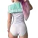 Littleforbig Adult Baby Onesie Diaper Lover (ABDL) Button Crotch Romper Onesie Pajamas - Cosplay Magical Onesie Skirt Set Mint-Green XL