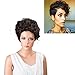 Vibola Women Short Black Brown FrontCurly Hairstyle Synthetic Hair Wigs For Black Women Wig cap