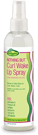 Nothing But Curl Wake Up Spray Gro Healthy Hair Care Shine to Curls 8 oz (Pack of 3)
