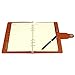 EsOffice A5 Notebook, Leather Refillable Journal, Vintage Writing Notebook Diary with Magnetic Clasp/Card Holder/Pen Loop,180 Lined Beige Pages, 5.8x8.2 Inches/A5 Size, Brown