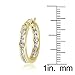 Hoops & Loops Gold Flash Sterling Silver Cubic Zirconia Inside Out Channel-Set 20mm Round Hoop Earrings
