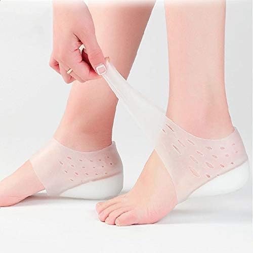 Height Increase Insole Gel Heel Protectors Silicone Heel Cushion Cups Invisible Heel Heel Wedge Insert Plantar Fasciitis Treatment for Plantar Fasciitis, Achilles Tendonitis, Heel Support Shoe Lift