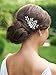 Unicra Rhinestone Bride Wedding Hair Pins Bridal Hair Clips Crystal Hair Piece Decorative Bridesmaids Hair Accessories for Women and Girls Pack of 2 (A-Silver)