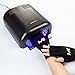 MelodySusie 36W UV Nail Dryer - UV Lamp Light for Any UV gel polish, with Sliding Tray & Timer Setting + 4 x 9W UV Lamp + Free Extra One Bulb - Black